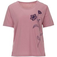 zeitlos T-Shirt zeitlos T-Shirt Damen Kurzarm Stickerei Blüte Rundhals Uni Blume von zeitlos