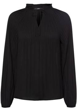 zero Damen Bluse mit Plisseefalten Black Beauty,34 von zero