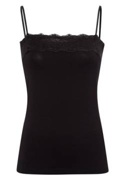 zero Damen Top mit Spitzenkante Style Tessa Black Beauty,40 von zero