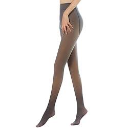 Damen Pantyhose durchscheinende warme Fleece-Strumpfhosen Frauen warme Fleece gefüttert schlanke Dehnbare Leggings Hose (DE/NL/SE/PL, Alphanumerisch, Einheitsgröße, Regular, Regular, Schwarz 220g) von zhaojiexiaodian