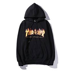 zhaojiexiaodian Herren Hoodie, Casual Hoodie Pullover Hip Hop Street Style Sweatshirt Unisex Langarm Kapuzenpullover, Pullover, Sweatshirt (as3, Alpha, s, Regular, Regular, Schwarz B) von zhaojiexiaodian