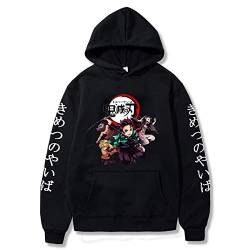 Demon Slayer Hoodies Men Kawaii Cartoon Kimetsu No Yaiba Hoodie Harajuku Top Long-Sleeve Sweatshirts (S,Color 01) von zhedu