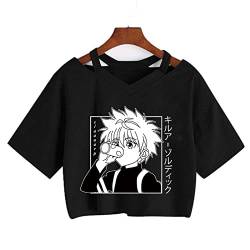 Japanischer Anime Hunter X Hunter T-Shirt Killua Zoldyck Cartoon Cute Anime Manga T-Shirt HxH T-Shirt T-Shirts Frauen (M,Color 1) von zhedu
