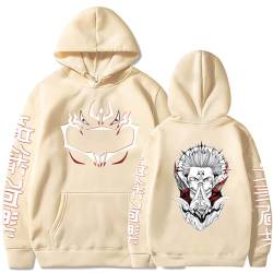 Jujutsu Kaisen Hoodies Japanische Casual Tops Unisex Kawaii Pullover Harajuku Stil Hip Hop Mäntel (Color 04,4XL) von zhedu