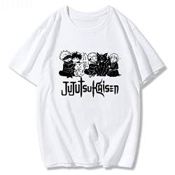 Jujutsu Kaisen T-Shirt Japanische Streetwear Interessante Hip Hop Harajuku Shirts Manga Unisex Print Übergroße Tops (M,Color 02) von zhedu