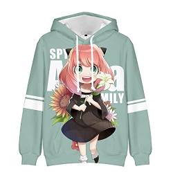 Kinder Spy X Family Kleidung Anya Forger Hoodies Jungen Mädchen Niedliche Sweatshirts Langarm Cartoon Print Streetwear (150,Color 05) von zhedu