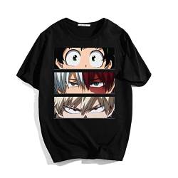 My Hero Academia 3D Tshirt Männer Frauen Kinder Sommer Kurzarm Tops T-Shirt Boku No Hero Academia Lustiges Anime T-Shirt (3XL,Color 01) von zhedu
