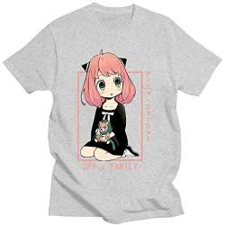 Spy X Family Print T-Shirt Sommer Unisex Kawaii Anime Anya Forger Kurzarm T-Shirts Damen Herren Kleidung Cosplay T-Shirts (4XL,Color 4) von zhedu