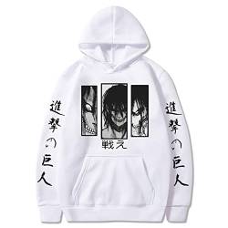 zhedu Anime Attack on Titan AOT Hoodies Eren Jaeger Graphic Hoodie Manga Schwarz Langarm Kapuzen-Sweatshirt Oversized Unisex (3XL,Color 02) von zhedu