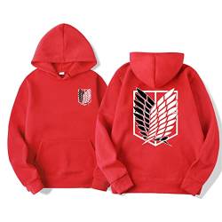 zhedu Anime Attack on Titan AOT Merch Scout Regiment Bedruckte Hoodies Kapuzen-Sweatshirts Gemütliche Oberteile Pullover (3XL,Color 05) von zhedu