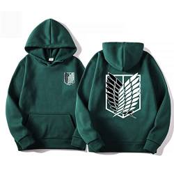 zhedu Anime Attack on Titan AOT Merch Scout Regiment Bedruckte Hoodies Kapuzen-Sweatshirts Gemütliche Oberteile Pullover (M,Color 04) von zhedu