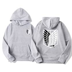 zhedu Anime Attack on Titan AOT Merch Scout Regiment Bedruckte Hoodies Kapuzen-Sweatshirts Gemütliche Oberteile Pullover (XL,Color 02) von zhedu