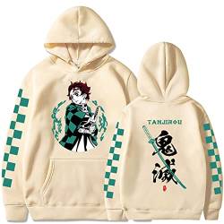 zhedu Anime Demon Slayer Hoodie Männer Und Frauen Print Pullover Harajuku Sweatshirts Langarm Lose Streetwear Hoodie Tops (S,Color 03) von zhedu