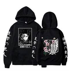 zhedu Anime Hoodie Attack on Titan Hoodies Männer Frauen Sweatshirts Harajuku Übergroßes Sweatshirt Pullover Streetwear Hip Hop Kleidung (4XL,Color 01) von zhedu