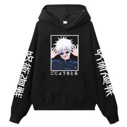 zhedu Anime Jujutsu Kaisen Männer/Frauen/Unisex Plus Größe Hoodie Herbst Winter Casual Pullover Gojo Satoru Print Pullover (Color 01,XXL) von zhedu