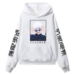 zhedu Anime Jujutsu Kaisen Männer/Frauen/Unisex Plus Größe Hoodie Herbst Winter Casual Pullover Gojo Satoru Print Pullover (Color 04,S) von zhedu