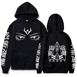 zhedu Anime Sweatshirts Jujutsu Kaisen Hoodie Unisex Fashion Casual Hoody Langarm Harajuku Streetwear Jungen/Mädchen Gedruckt (S,Color 01) von zhedu