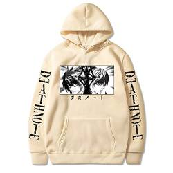zhedu Death Note Anime Bedruckter Hoodie Lässiges Langarm-Sweatshirt Harajuku Streetwear Kapuzenpullover Tops (L,Color 07) von zhedu