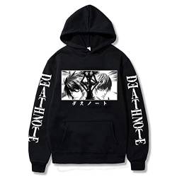 zhedu Death Note Anime Bedruckter Hoodie Lässiges Langarm-Sweatshirt Harajuku Streetwear Kapuzenpullover Tops (XL,Color 01) von zhedu