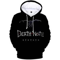 zhedu Death Note Hoodie Anime Manga 3D Gedruckt Streetwear Männer Frauen übergroße Sweatshirts Hoodie Harajuku Kinder Jungen Pullover Kleidung (3XL,Color 01) von zhedu