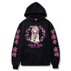 zhedu Demon Slayer Grafischer Pullover Kanroji Mitsuri Süße Damen Mädchen Harajuku Hoodie Lange Ärmel Sweatshirts Y2K Streetwear (Color 01,XS) von zhedu