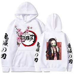 zhedu Demon Slayer Hoodies Nezuko Kamado Graphic Langarm-Sweatshirts Unisex-Oberteile Harajuku (L,Color 02) von zhedu