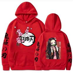 zhedu Demon Slayer Hoodies Nezuko Kamado Graphic Langarm-Sweatshirts Unisex-Oberteile Harajuku (XS,Color 06) von zhedu