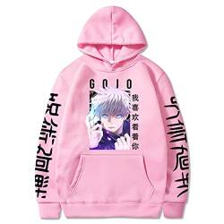 zhedu Japan Anime Jujutsu Kaisen Gojo Satoru Hoodies Sweatshirt Casual Anime Pullover Print Lose Langarm Herren Hoodie Streetwear (3XL,Color 04) von zhedu
