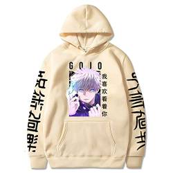 zhedu Japan Anime Jujutsu Kaisen Gojo Satoru Hoodies Sweatshirt Casual Anime Pullover Print Lose Langarm Herren Hoodie Streetwear (3XL,Color 08) von zhedu