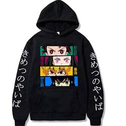 zhedu Japanischer Anime Demon Slayer Hoodie Graphic Hoodie Pullover Übergroßes Harajuku Casual Sweatshirt Für Herren Und Damen (XXS,Color 01) von zhedu