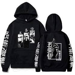 zhedu Jujutsu Kaisen Gojo Satoru Gedruckt Hoodie Männer Mode Hip Hop Pullover Tops Tasche Sweatshirts Herbst Cosplays Mit Kapuze (L,Color 01) von zhedu