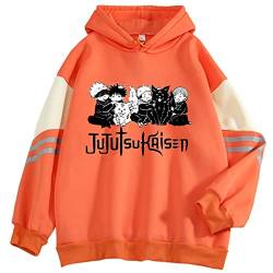zhedu Jujutsu Kaisen Hoodie Männer/Frauen Mode Sweatshirts Gojo Satoru Druck Übergroßen Streetwear Casual Pullover Harajuku Mantel (M,Color 3) von zhedu