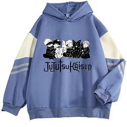 zhedu Jujutsu Kaisen Hoodie Männer/Frauen Mode Sweatshirts Gojo Satoru Druck Übergroßen Streetwear Casual Pullover Harajuku Mantel (M,Color 4) von zhedu