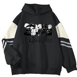zhedu Jujutsu Kaisen Hoodie Männer/Frauen Mode Sweatshirts Gojo Satoru Druck Übergroßen Streetwear Casual Pullover Harajuku Mantel (XL,Color 2) von zhedu