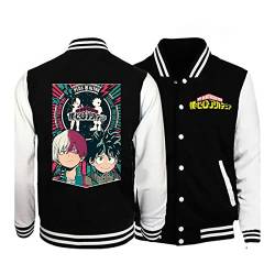 zhedu My Hero Academia Baseballuniform Hoodie Japan Anime Trainingsanzug Männer Bomberjacke Winter Streetwear Harajuku (S,Color 03) von zhedu