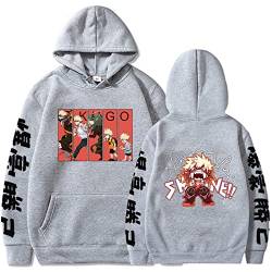 zhedu My Hero Academia Hoodie Bakugo Katsuki Cooler Grafikdruck Pullover Unisex Fashion Persönlichkeit Sweatshirt Casual Streetwear Anime Hoodie (4XL,Color 03) von zhedu