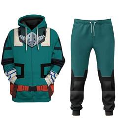 zhedu My Hero Academia Hoodie Cosplay Color Clashing Sweatshirt Pullover Harajuku Candy Farbe Langarm Für Unisex(S-5Xl) (M) von zhedu