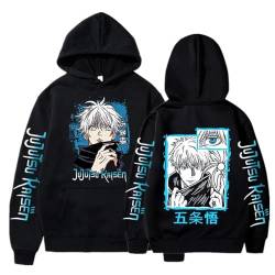 zhedu Neue Lustige Anime Jujutsu Kaisen Hoodie Gojo Satoru Sweatshirts Herbst Winter Plus Größe Casual Mode Unisex Mit Kapuze (Color 01,3XL) von zhedu