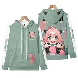 zhedu Spy X Family Print Hoodie Mann Anime Harajuku Sweatshirt Frauen Hoody Herbst Winter Lässige Tasche Mit Kapuze Kragen Streetwear (M,Color 03) von zhedu