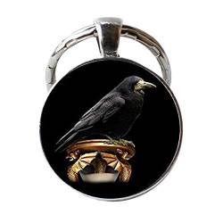 Black Raven Schlüsselanhänger, Schmuck Krähe, Gothic-Anhänger, schwarzer Vogel von zhouyudong