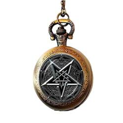 Mystic Inverted Pentagramm Taschenuhr Halskette Pentagramm Choker Taschenuhr Halskette Satanische Taschenuhr Halskette Pastell Schmuck von zhouyudong