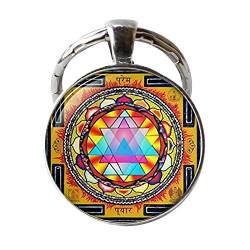 Sacred Geometrie-Schmuck, Sri Yantra Schmuck, Schlüsselanhänger für Herren, Sri Yantra Schlüsselanhänger von zhouyudong