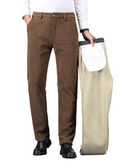 ziilay Cordhose Herren Winter Gefüttert mit Fleece Stretch Kord Anzughose Kordhose Schneehose 8336hCO34W31L von ziilay