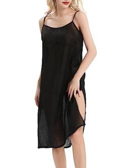 ziilay Damen Unterkleid Super LEICHT DÜNN Leinen Ramie Schlafkleid Nachtwäsche Strandkleid Hauskleider Negligee von ziilay