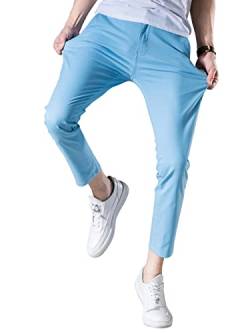 ziilay Smart Chino Hose Herren 7/8 Slim Fit Kurze Leichte Sommerhose Dünner Leichter Stoff von ziilay