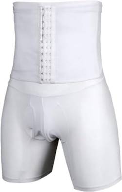 zinhsq Herren-Shaping-Kleidung mit hoher Taille, Verstellbarer Gürtel, schlankmachende Bauchkontroll-Unterwäsche, ultradünne Shaping-Hose (Color : White, Size : M) von zinhsq