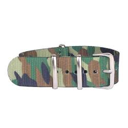 Military NATO Nylon Uhrenarmband 18mm/20mm/22mm Camouflage Stoff Woven Strap Band Dornschließe Uhrenarmbänder 22mm von zssmGood
