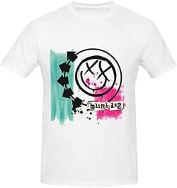 zulian Blink 182 Funny Tee Shirts for Men M, Weiß von zulian