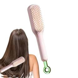 zwxqe Haarbürste, entwirrender Haarbürstenkamm – Luftkissen und selbstreinigende Haarbürste für Damen, dickes und langes Haar von zwxqe