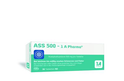 ASS 500-1A Pharma Tabletten 30 St von 1 A Pharma GmbH